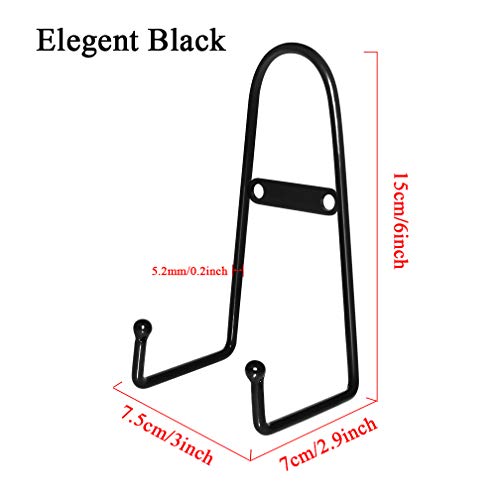 MOCOUM 4 Pack Wall Mount Plate Display Stands, Medium Wall Easel Holder Plate Hanger Vertical Plate Stand Holders, Wall Display Picture Frame Stand for Decorative Plates, Arts (Straight, 6 inch)