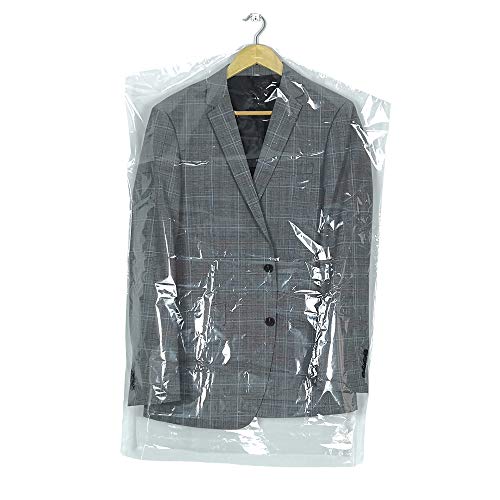 50 Pack 35.4inch Plastic Clear Dry Cleaning Hanging Lightweight Garment Clothes Cover Protector Bags for Closet Clothes Storage.
