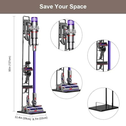 Foho Vacuum Stand Compatible for Dyson, Stable Metal Storage Bracket Holder Compatible for Dyson V6 V7 V8 V10 V11 Cordless Vacuum Cleaners & Accessories