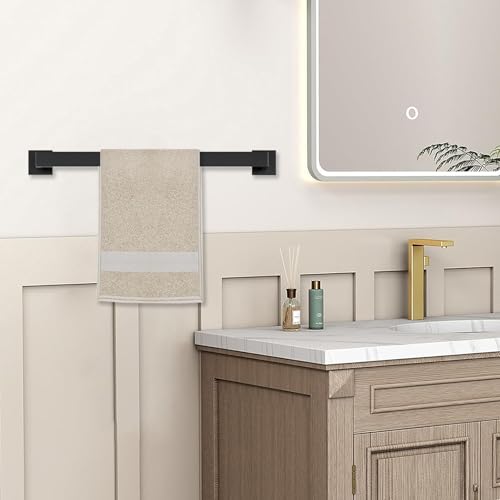 JOPOFI Towel Bar - 23.6 Inch Bathroom Towel Holder - Matte Black | Stainless Steel Towel Racks for Bathroom Wall Mounted, Towel Rod for Bathroom Wall