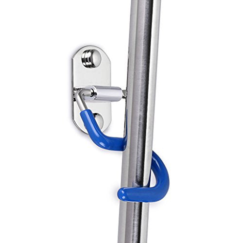 Sumnacon Mop Broom Holder Organizer, 8 Pcs S-Type Wall Mounted Cleaning Tools Organizer, Space Saver Brooms Mops Rakes Hooks Rack, Stainless Steel Heavy Duty Brooms Mops Hook for Kitchen Garage
