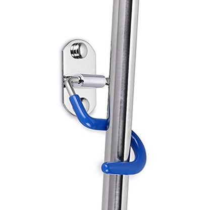 Sumnacon Mop Broom Holder Organizer, 8 Pcs S-Type Wall Mounted Cleaning Tools Organizer, Space Saver Brooms Mops Rakes Hooks Rack, Stainless Steel Heavy Duty Brooms Mops Hook for Kitchen Garage
