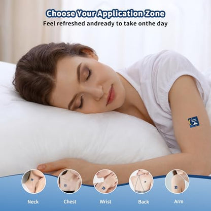 Sleep Patches for Adults with Magnesium and Sour Cherry Extract | Plant-Based Formula - Easy to Use for Men and Women - 1 Box 60 Count-SP01