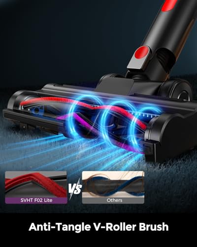 Cordless Vacuum Cleaner, 500W 45KPA 50Mins Stick Vacuum Cleaners for Home | Self-Standing, Anti-Tangle Brush, 1.6L Dust Cup, with LED Light, Lightweight Vacuum for Pet Hair, Carpets, Hard Floors