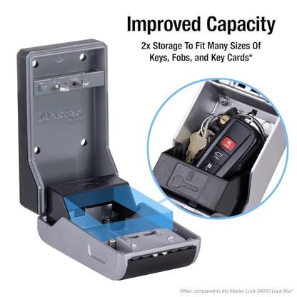 Master Lock High Capacity Key Lockbox, Combination Dial, Wall Mount