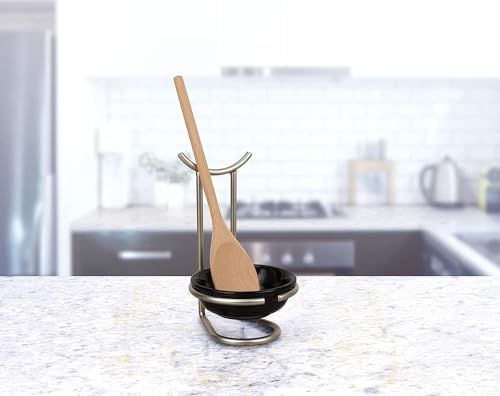 Spectrum Euro Spoon Rest with Ceramic Dish Upright... (Steel, Ceramic)
