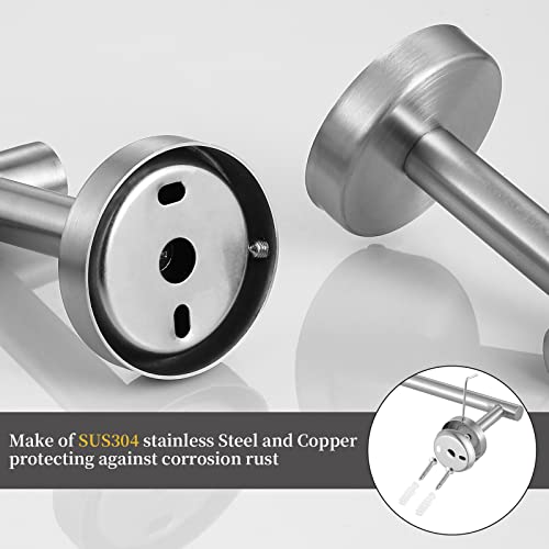 Bathroom Hardware Set 10 Pieces, Stainless Steel Towel Bar Set Includes 16 inch Towel Bar, Towel Hook, Towel Ring Toilet Paper Holder
