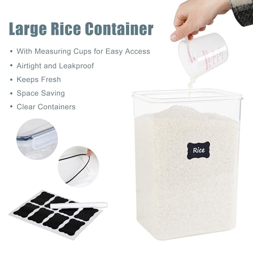 FOOYOO 2 PC Flour Sugar Storage Containers (8.5L | 287 Oz) Extra Large Food Storage Containers with Lids - Airtight Leakproof BPA FREE Flour Container for Rice, Cereal, Sugar