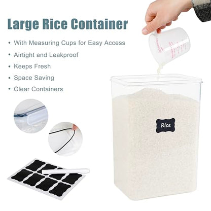 FOOYOO 2 PC Flour Sugar Storage Containers (8.5L | 287 Oz) Extra Large Food Storage Containers with Lids - Airtight Leakproof BPA FREE Flour Container for Rice, Cereal, Sugar