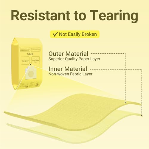50558 Canister Cleaner Bag Replacement for Kenmore Vacuum | 12 Pack 50558 Vacuum Bags Replacement for Type C/Q 5055, 50555, 50557, 50558 and Panasonic Type C-5, C-18 Vacuum bags