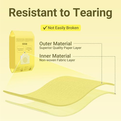 50558 Canister Cleaner Bag Replacement for Kenmore Vacuum | 12 Pack 50558 Vacuum Bags Replacement for Type C/Q 5055, 50555, 50557, 50558 and Panasonic Type C-5, C-18 Vacuum bags