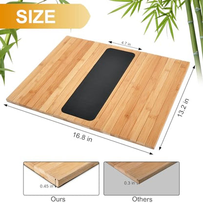 Numola Couch Arm Tray, Sofa Armrest Tray Table, Adjustable and Foldable Couch Arm Table for Snack, Food, Drinks, Phone, Remote(Natural)