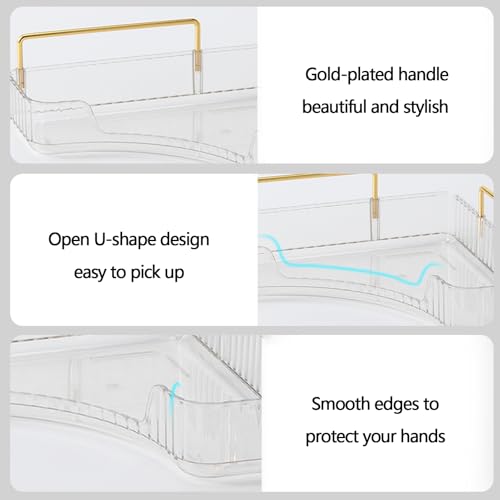3-Tier Corner Bathroom Counter Organizer – Storage Shelf for Makeup, Perfume & Skincare, Space-Saving Countertop Tray Fits Bathroom, Dresser, Kitchen (White)