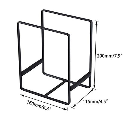 2PCS Plate Holders Organizer, Metal Dish Storage Dying Display Rack for Cabinet, Counter and Cupboard - Black
