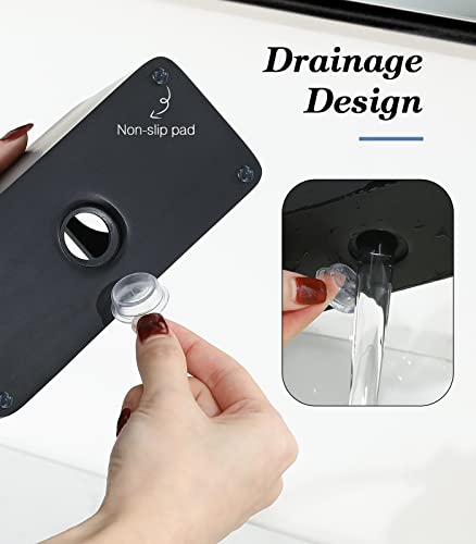 Luxspire Toothbrush Holder, Resin, 3 Slots, Black | Electric Toothbrush Holder, Toothbrush and Toothpaste Holder, Bathroom Countertop Storage, Bathroom Accessories