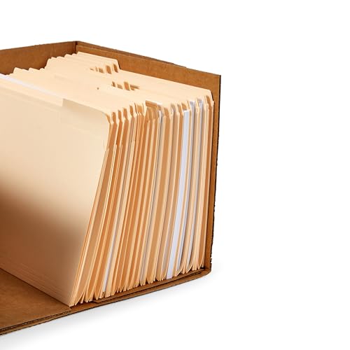 Amazon Basics Storage/Filing Boxes with Lift-Off Lid, Letter/Legal Size, Collapsible, Tape-Free Assembly, White, 16.2" L x 12.5" W x 10.5" H, 20-Pack