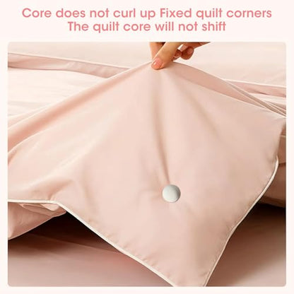 MQUPIN Duvet Pin Duvet Clips 16 Sets, Duvet Cover Pins Comforter Clips with Soft Fabric Material, Double Sided Pin Fasteners for Quilt, Cushions, Curtains - White