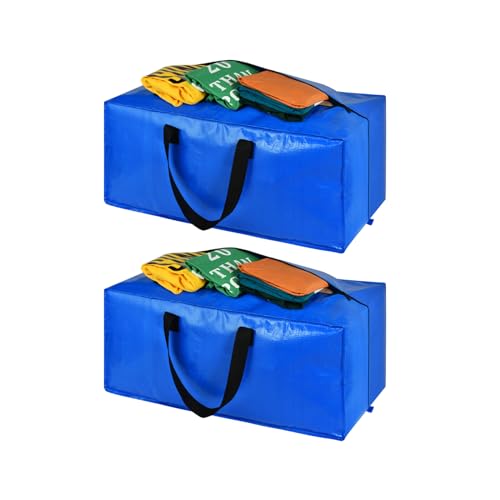 Heavy Duty Blue Moving Bags with Strong Zipper Han... (2 Count | Blue)