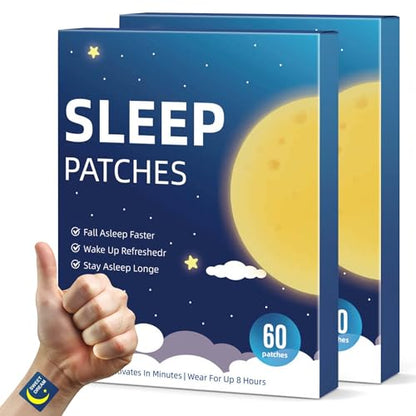 120 Count Sleep Patches for Adults Extra Strength, Natural Deep Sleep Patche with Melatonin & Valerian, Long-Lasting Night Comfort, Relax & Wake Up Refreshed, Easy to Use for Men and Women, 2 Pack DD