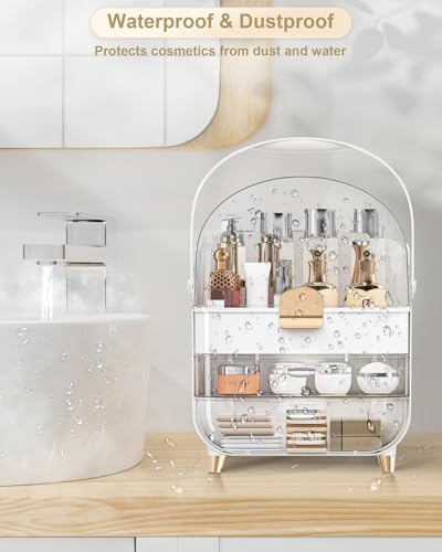 Anylady Makeup Organizer Countertop, Skincare Holder Bathroom Counter Organizer, Storage Box Cosmetic Display Cases, Teen Girl Gifts Make up Organizers for Vanity, Dresser