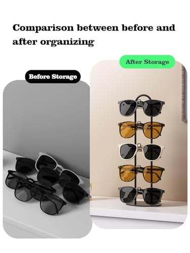 5 Tier Sunglass Organizer Holder,Sunglasses Tabletop Display Stand For Nightstand