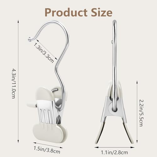 Wide 20 Pack Leggings Hangers for Closet, Metal Pants Hangers with Clips, Non-Slip Skirt Boot Jeans Hanger, Stackable Closet Organizer Space Saving White