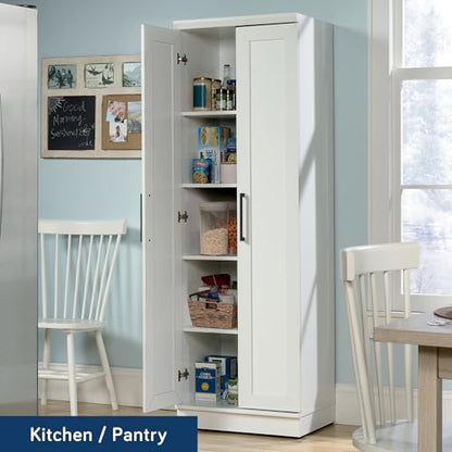 Sauder HomePlus Storage Cabinet/ Pantry cabinets, Soft White finish