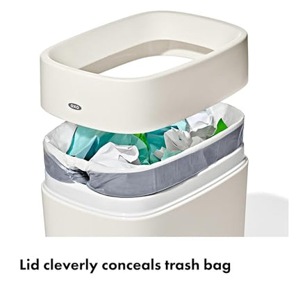 OXO Good Grips Trash Can, Bathroom Trash Can - White