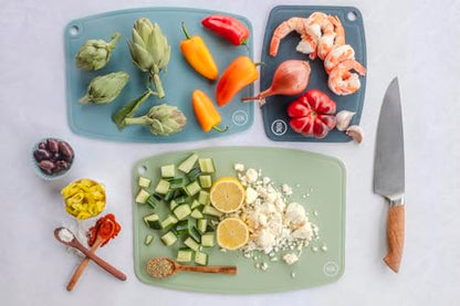 3-Piece Premium Silicone Cutting Board Set, Flexible, Non-Slip, Knife-Friendly. BPA Free, Non-Toxic, 100% Food-Grade Silicone