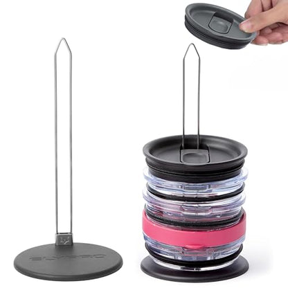 Tumbler Lid Organizer & Holder for Stanley, Yeti, Water Bottle Lids | Kitchen Gadgets, Kitchen Organization, Organization Storage, Inside Kitchen Cabinets, Inside Cupboards, Pantry Shelves