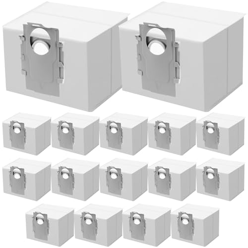 16 Pack Q7 Q5 Q10 S5 Plus Dust Bag for Roborock Q7 M5+, Q10 S5+, Q5 Max+ | Q10 X5+, S8+, S8 Pro Ultra, Q7 Max+/Max, Q8 Max+, S7 Pro Ultra, Q5, Q5+, Q7, S7 MaxV Ultra Robot Vacuum, 3.5L Large Capacity