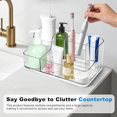 White Cosmetic Storage Box Dressing Table & Bathroom Counter Storage Lipstick & Brush Beauty Organizer Dressing Table Skincare Organizer Suitable for Bathroom, Living Room, and Kitchen Storage