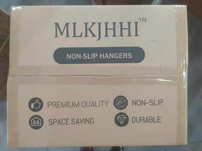 60 Pack Heavy Duty Plastic Hangers, Non Slip Clothes Hangers with Rubber Pads and 360° Hook - Thin Space Saving Hanger, Closet Organizer for Shirt, Pants, Suit, Skirt,Coat - Gray