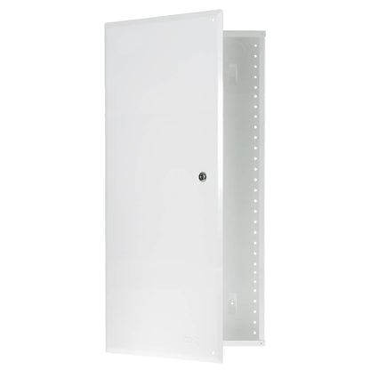 On-Q 28" Structured Media Enclosure with Hinged Cover Lock, 20 Gauge CRS, Flush or Surface Mount
