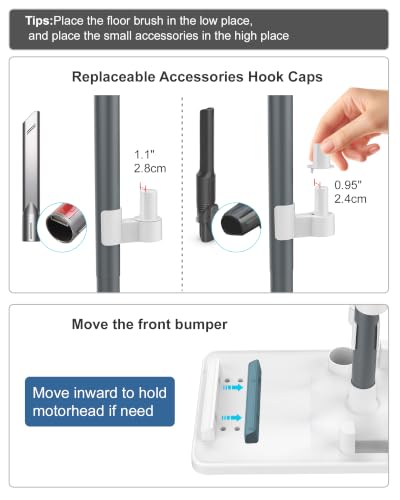 Generic Vacuum Stand, Compatible with Bissell Dreame Dyson Eureka Shark More Cordless Stick Vacuums, Universal Standing Dock Station Organizer, Adjustable Tubes