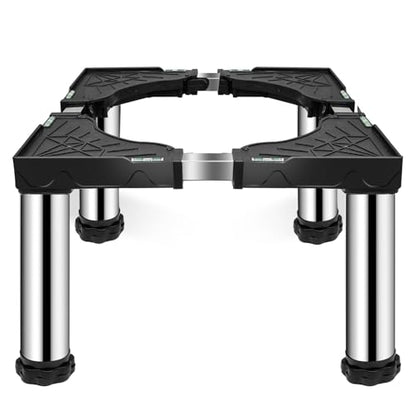 Mini Fridge Stand with 4 storage Feet (11.4"-12.6" High), Adjustable Base Tray Anti-Vibration for Mini Refrigerator Stand Washing Machine Stand Pedestal Dryer Dishwasher AC, Max Load 340LBS