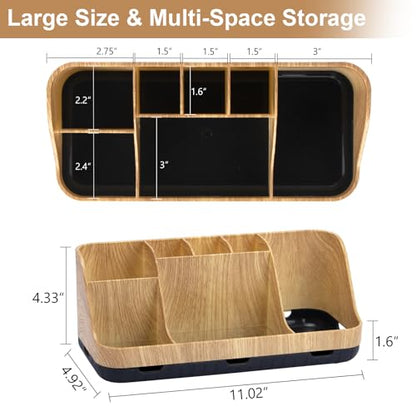 GFWARE Bathroom Organizers and Storage - Detachable 7 Slots Kids Electric Toothbrush and Toothpaste Holde Drainage for Bathroom Accessories Organization Counter Vanity Storage
