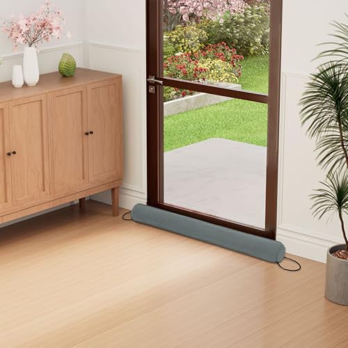 36 Inch Door Draft Stopper, Blocks Hot Cold Air with Washable Cover | Blocks Hot & Cold Air, Removable Washable Cover, Fits Door Gaps Up to 3 Inch, Noise & Wind Seal, Draft Blocker (1 Pack)