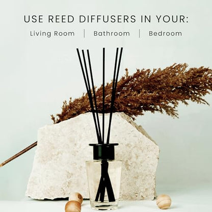 The Magic Scent Oud Wood Oil Reed Diffuser Set, 3.4 Fl Oz Reed Diffusers | Premium Fiber Reeds for Gentle Dispersal. Lasting for Up to 2 Months. Natural, Non toxic Reed Diffusers for Home.