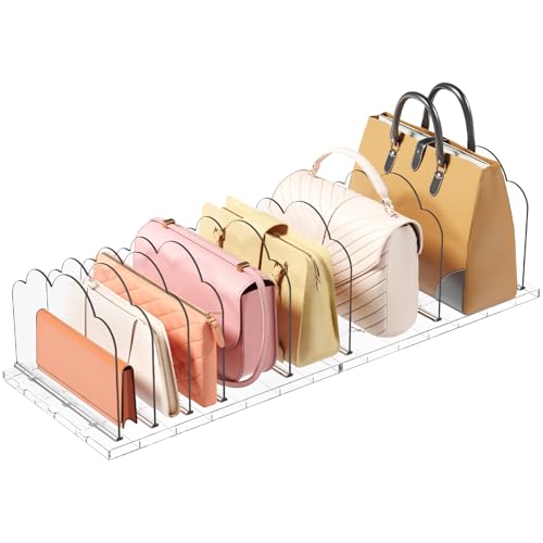 Purse Organizer for Closet, Clear Handbags Storage... (Transparent | Plastic)