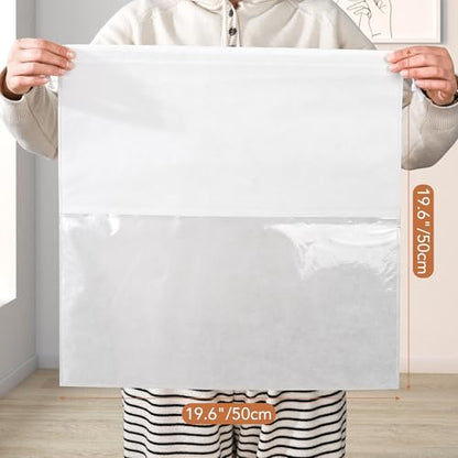 Pack of 10 Dust Cover Storage Bags Drawstring Bags for Handbags Shoulder Bags Purses Shoes Boots (19.6"x19.6")