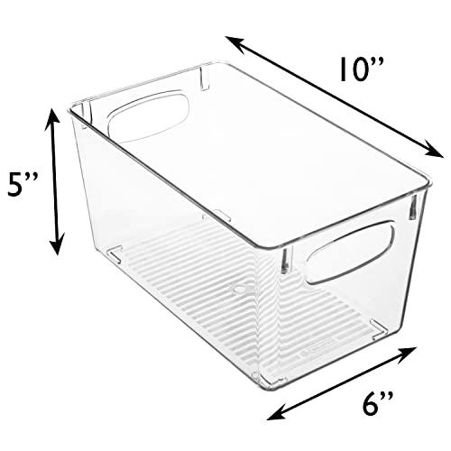 ClearSpace Clear Plastic Storage Bins – Perfect Kitchen Organization and Storage or Pantry Storage – Fridge Organizer, Pantry Organization and Clear Storage Bins, Cabinet Organizers