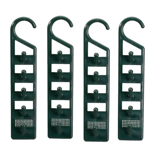 Space Saving Closet Hanger Holders - Set of 4 Dura... (4 Count | Green | Plastic)
