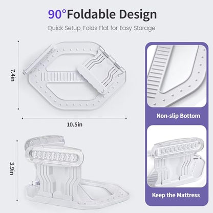 Bed Sheet Holders - 4 Pack Foldable Sheet Fasteners for Mattress Corners, Open Corner Bed Sheet Holder Clips with Gentle Sliding Locks, Tug-Proof Sheet Grippers Keep Sheets Tight All Night