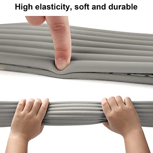 Baby Proofing Edge Corner Protector, 16.4 ft Edge Guards Padding with 3M Adhesive, Extra-Wide Soft Rubber Foam Padding, Furniture,Sharp Edge Safety Corner Edge Bumper Guard-Gray