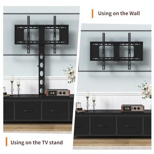 TV Stand with Mount & 4 Drawers, Entertainment Center | Modern Media Console up to 75 inch TV, Fabric Dresser TV Stand for Living Room Bedroom