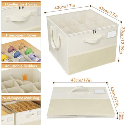 Plus Size 2 Pack Shoe Organizer for Closet, Foldable Shoe Storage Box | 16–24 Pair Shoe Storage for Sneakers, Boots & Heels with Adjustable Dividers, Clear Cover & Space Saving Closet Storage