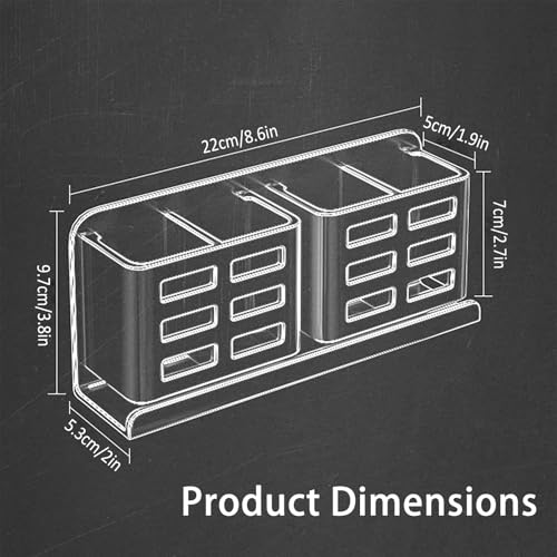 Aluminum Toothbrush Holder， Wall-Mounted，Bathroom Rack，4 Slot，Black | Bracket Shower Toothbrush Razor Holder Suitable for Toothbrush, Toothpaste, Razor and Comb etc Bathroom Storage