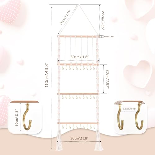 Headband Holder Bows Organizer For Girls Baby Hair Accessories Organizer | Bow Holder for Girls Hair Bows Organizer Wall Hanging Storage Baby Girl Nursery Decor Toddler Hair Accessories Organizer