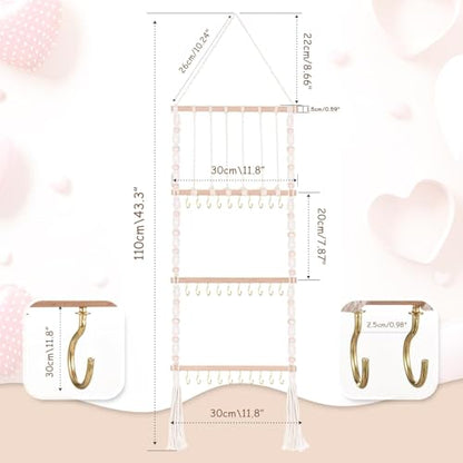 Headband Holder Bows Organizer For Girls Baby Hair Accessories Organizer | Bow Holder for Girls Hair Bows Organizer Wall Hanging Storage Baby Girl Nursery Decor Toddler Hair Accessories Organizer